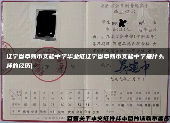 辽宁省阜新市实验中学毕业证辽宁省阜新市实验中学是什么样的经历)