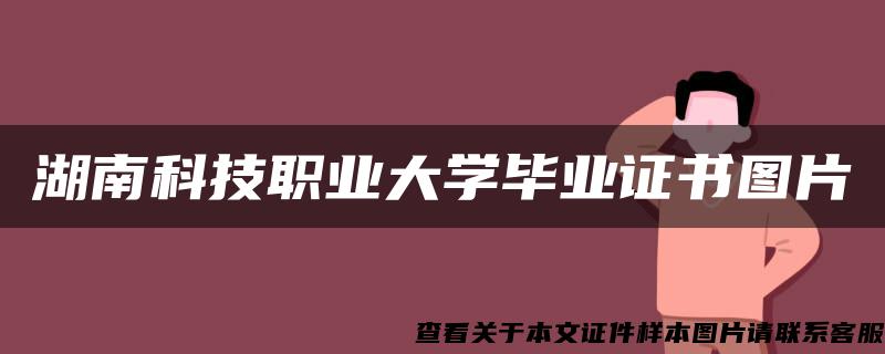 湖南科技职业大学毕业证书图片