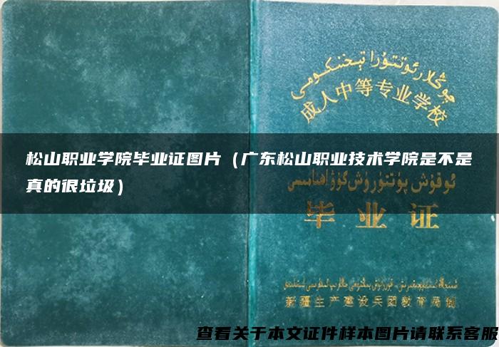 松山职业学院毕业证图片（广东松山职业技术学院是不是真的很垃圾）