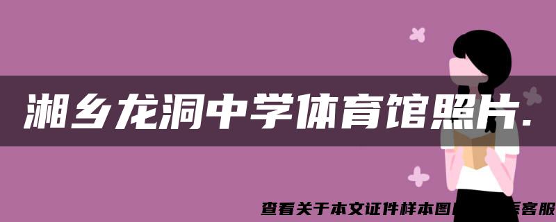 湘乡龙洞中学体育馆照片.