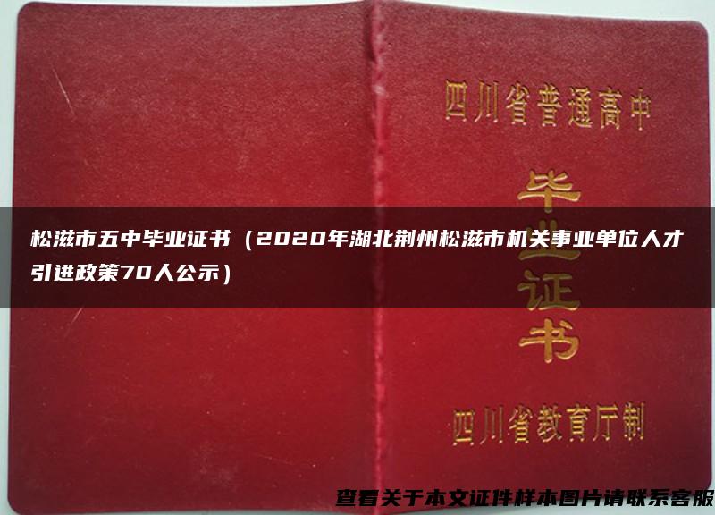 松滋市五中毕业证书（2020年湖北荆州松滋市机关事业单位人才引进政策70人公示）