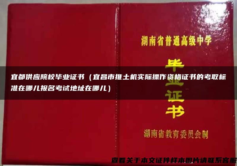 宜都供应院校毕业证书（宜昌市推土机实际操作资格证书的考取标准在哪儿报名考试地址在哪儿）