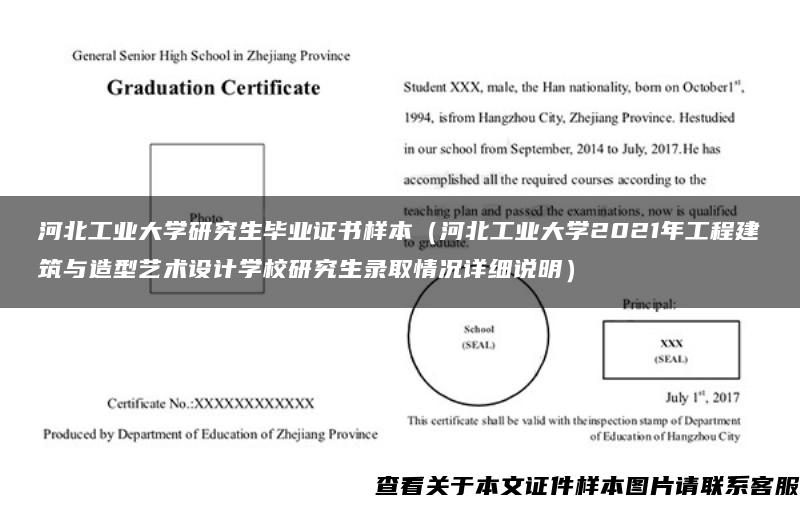 河北工业大学研究生毕业证书样本（河北工业大学2021年工程建筑与造型艺术设计学校研究生录取情况详细说明）