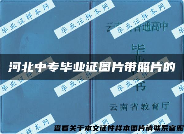 河北中专毕业证图片带照片的