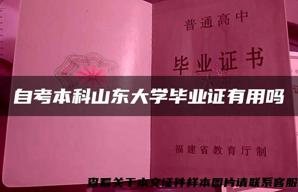 自考本科山东大学毕业证有用吗