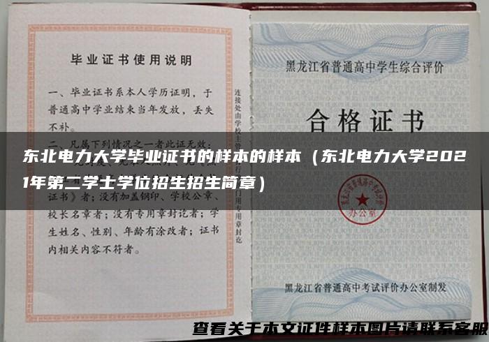 东北电力大学毕业证书的样本的样本（东北电力大学2021年第二学士学位招生招生简章）