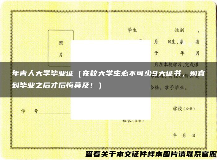 年青人大学毕业证（在校大学生必不可少9大证书，别直到毕业之后才后悔莫及！）