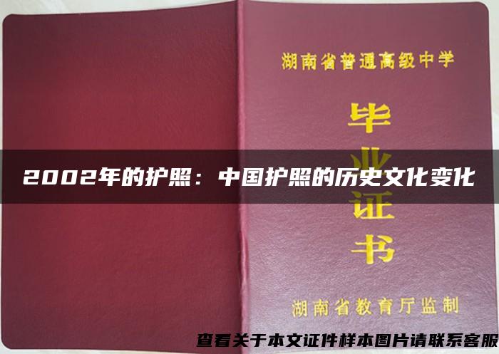 2002年的护照：中国护照的历史文化变化