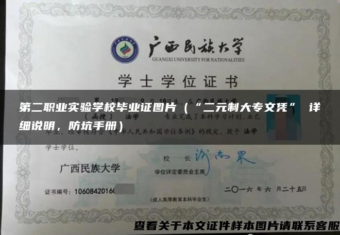 第二职业实验学校毕业证图片（“二元制大专文凭” 详细说明，防坑手册）