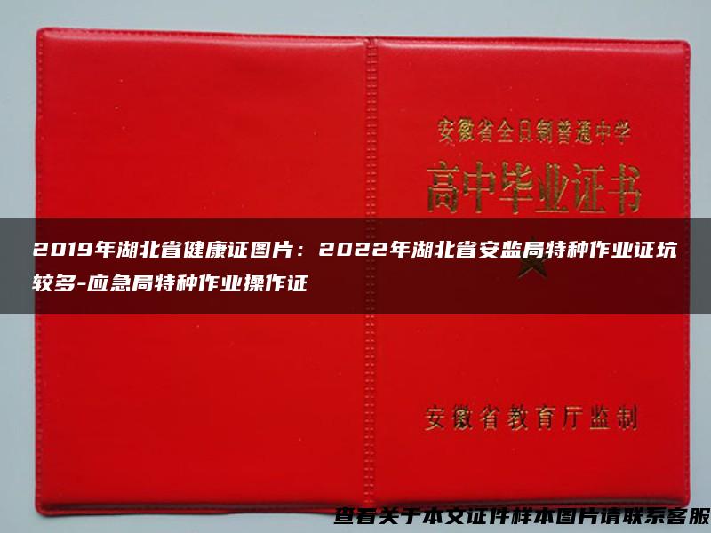 2019年湖北省健康证图片：2022年湖北省安监局特种作业证坑较多-应急局特种作业操作证