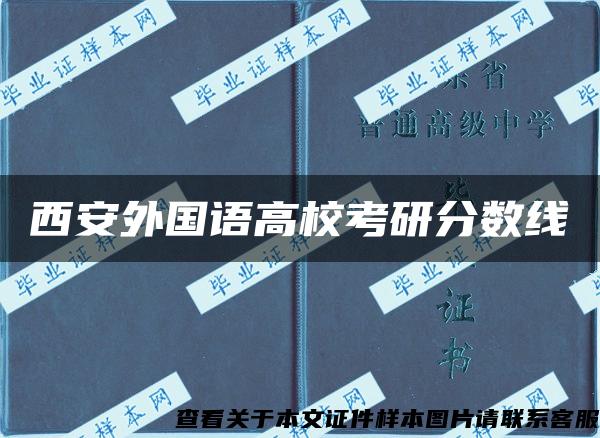 西安外国语高校考研分数线