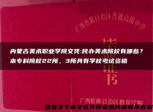 内蒙古美术职业学院文凭:民办美术院校有哪些？本专科院校22所，3所具有学校考试资格