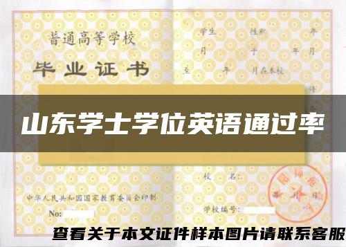 山东学士学位英语通过率