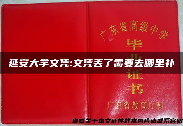 延安大学文凭:文凭丢了需要去哪里补