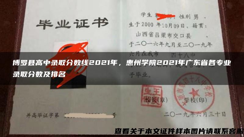 博罗县高中录取分数线2021年，惠州学院2021年广东省各专业录取分数及排名