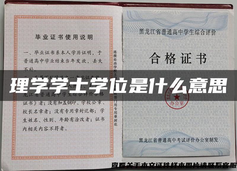 理学学士学位是什么意思