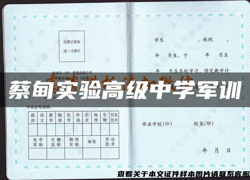 蔡甸实验高级中学军训