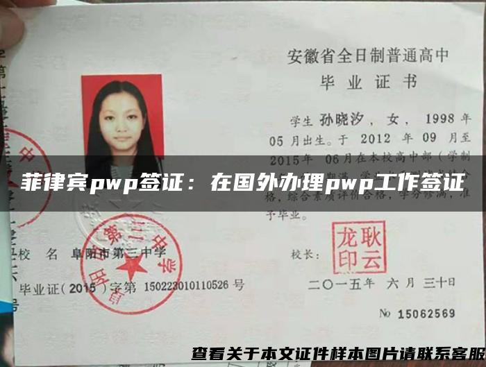 菲律宾pwp签证：在国外办理pwp工作签证