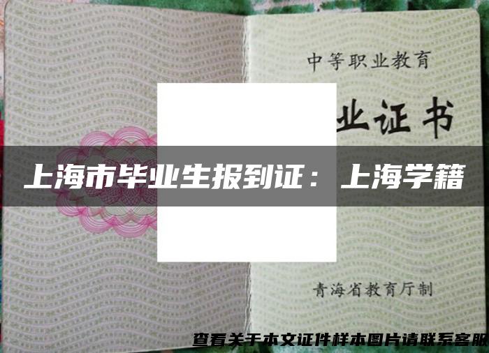 上海市毕业生报到证：上海学籍