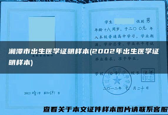 湘潭市出生医学证明样本(2002年出生医学证明样本)