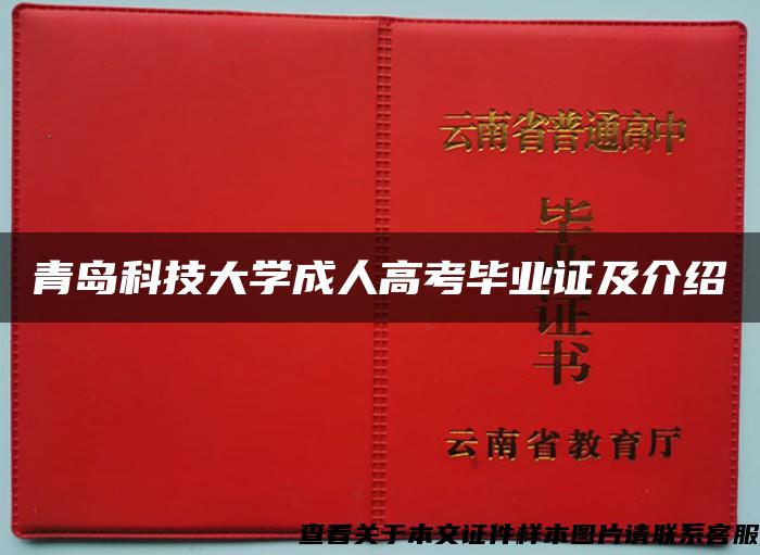 青岛科技大学成人高考毕业证及介绍