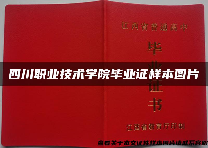 四川职业技术学院毕业证样本图片