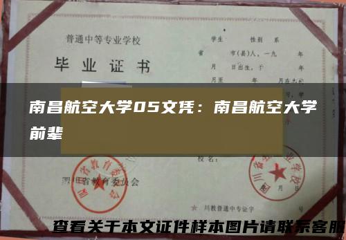 南昌航空大学05文凭：南昌航空大学前辈