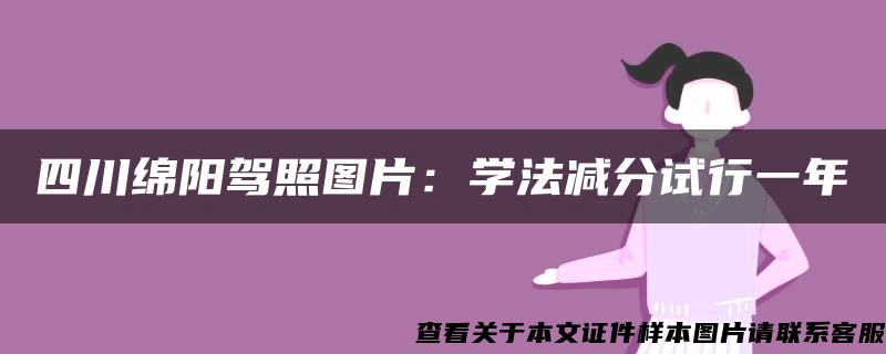 四川绵阳驾照图片：学法减分试行一年