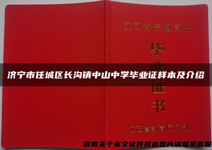 济宁市任城区长沟镇中山中学毕业证样本及介绍