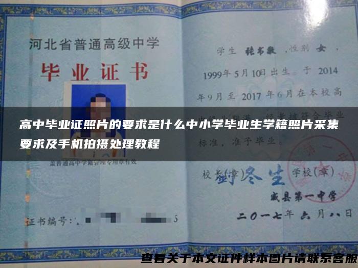 高中毕业证照片的要求是什么中小学毕业生学籍照片采集要求及手机拍摄处理教程