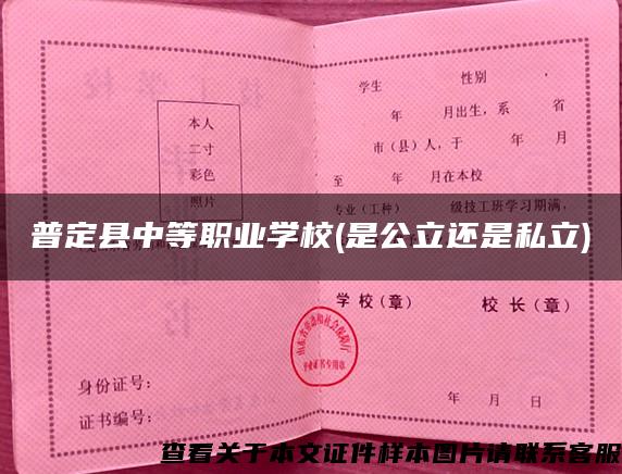 普定县中等职业学校(是公立还是私立)