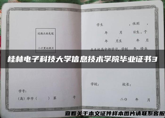 桂林电子科技大学信息技术学院毕业证书3