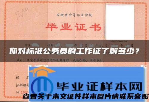 你对标准公务员的工作证了解多少？