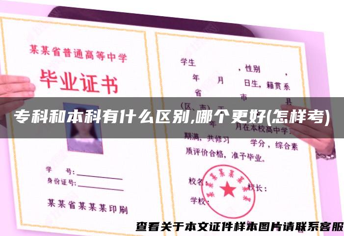 专科和本科有什么区别,哪个更好(怎样考)