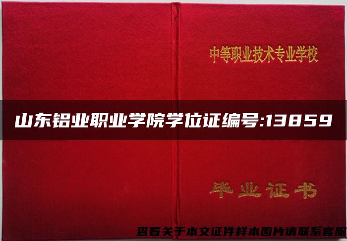 山东铝业职业学院学位证编号:13859