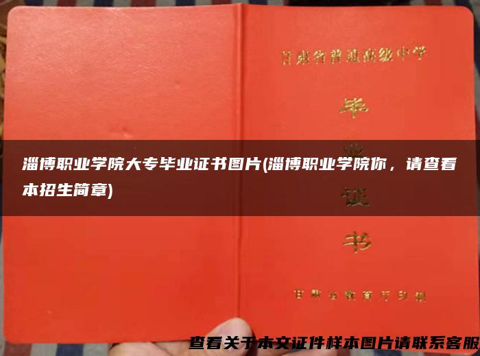 淄博职业学院大专毕业证书图片(淄博职业学院你，请查看本招生简章)