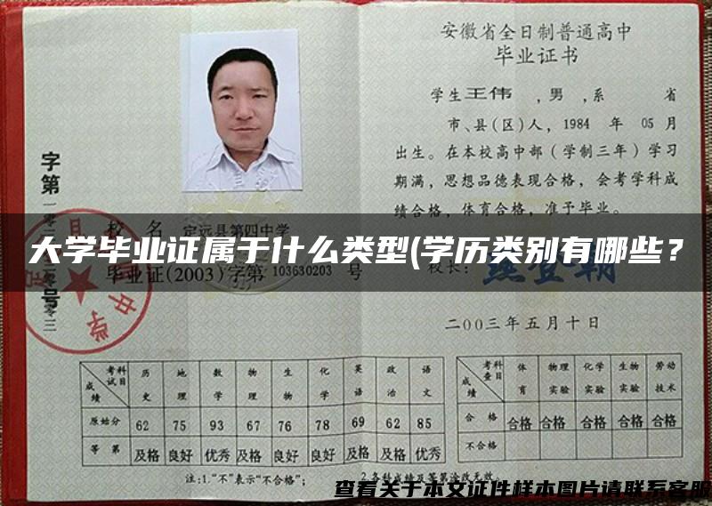 大学毕业证属于什么类型(学历类别有哪些？