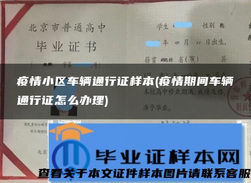 疫情小区车辆通行证样本(疫情期间车辆通行证怎么办理)