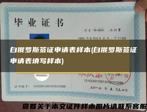 白俄罗斯签证申请表样本(白俄罗斯签证申请表填写样本)