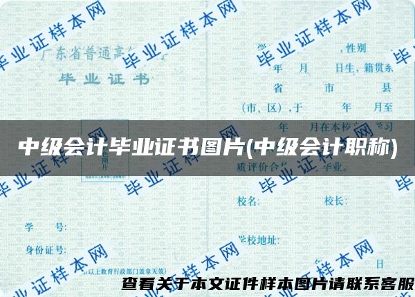 中级会计毕业证书图片(中级会计职称)