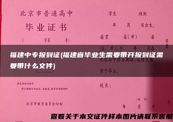 福建中专报到证(福建省毕业生需要带开报到证需要带什么文件)