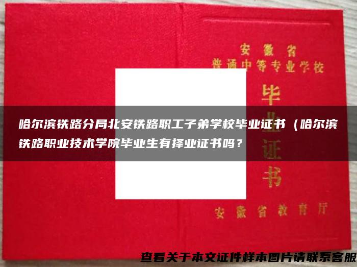 哈尔滨铁路分局北安铁路职工子弟学校毕业证书（哈尔滨铁路职业技术学院毕业生有择业证书吗？