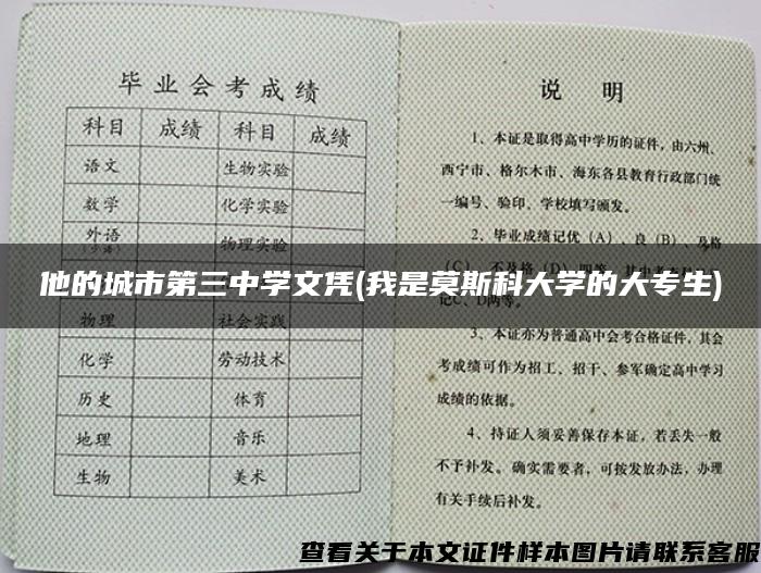 他的城市第三中学文凭(我是莫斯科大学的大专生)