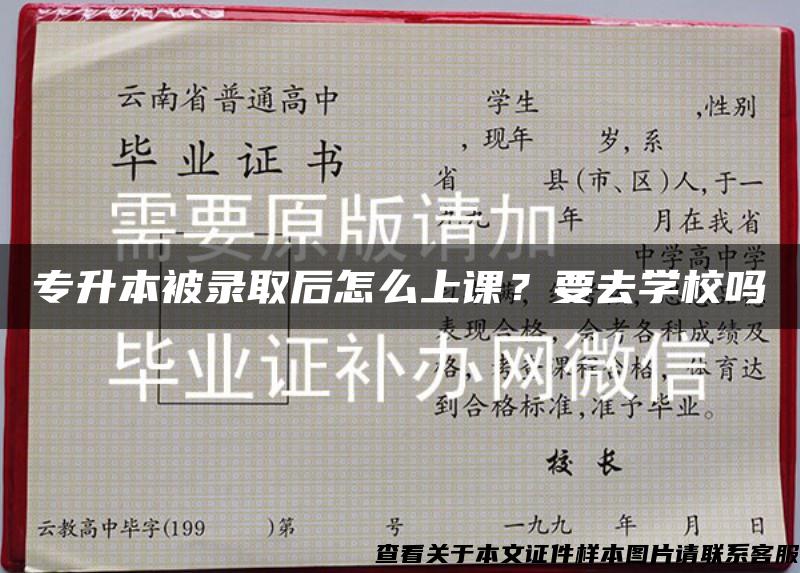 专升本被录取后怎么上课？要去学校吗