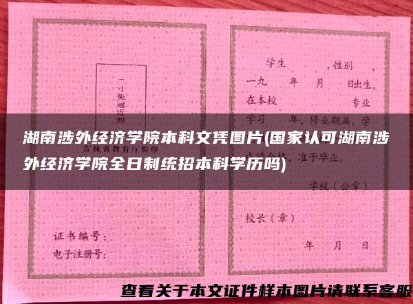 湖南涉外经济学院本科文凭图片(国家认可湖南涉外经济学院全日制统招本科学历吗)