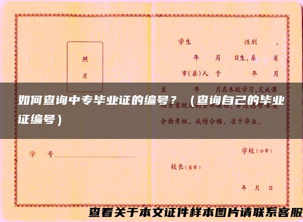 如何查询中专毕业证的编号？（查询自己的毕业证编号）