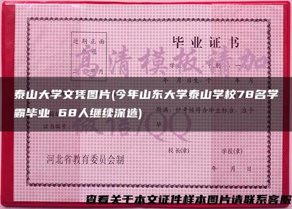 泰山大学文凭图片(今年山东大学泰山学校78名学霸毕业 68人继续深造)