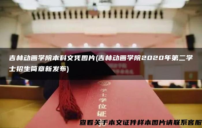 吉林动画学院本科文凭图片(吉林动画学院2020年第二学士招生简章新发布)