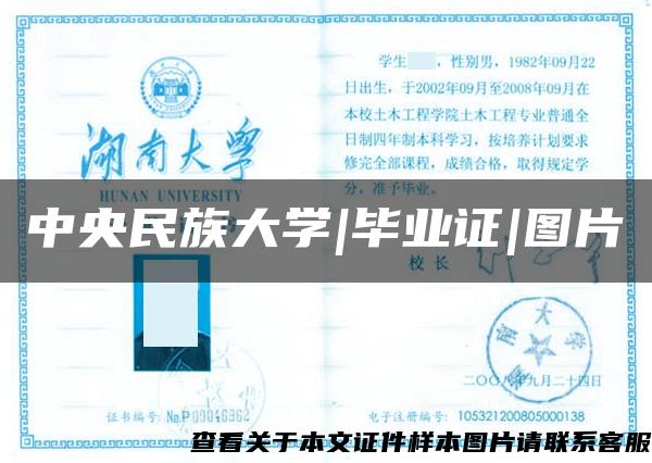 中央民族大学|毕业证|图片