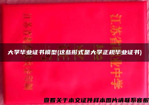 大学毕业证书模型(这些形式是大学正规毕业证书)